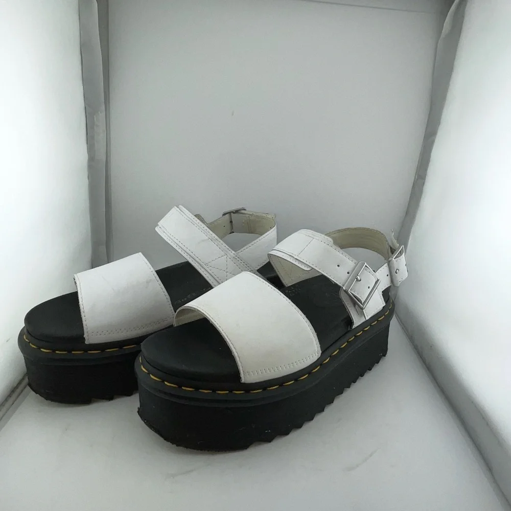 Dr.Martens Womens Sandal Platform White Leather Size Eu-39 Uk-6 Usa-8​​​​​​ - Picture 12 of 12